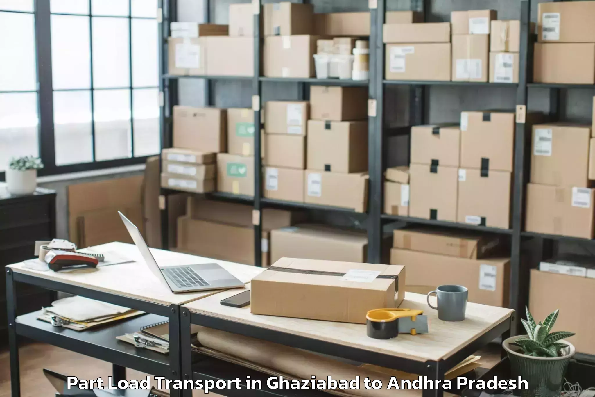 Reliable Ghaziabad to Tsunduru Part Load Transport